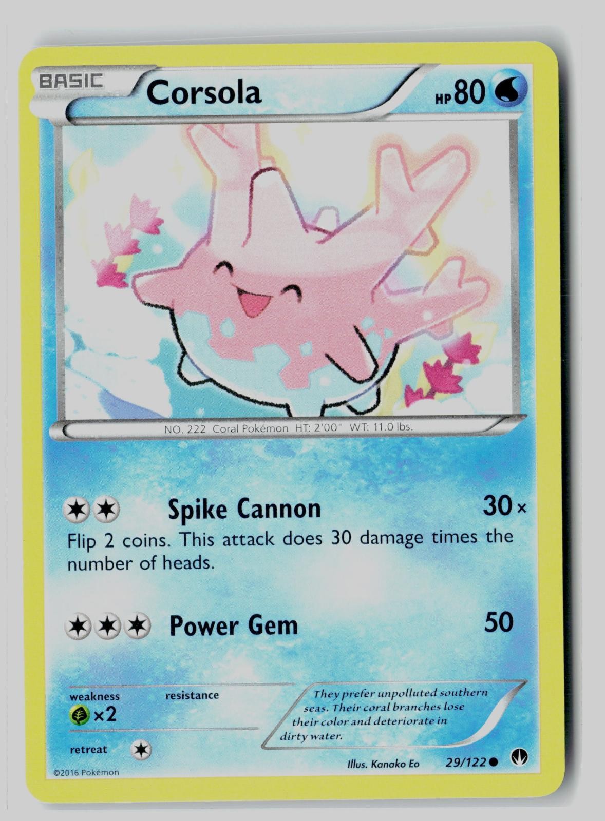 Corsola 29/122 Common BREAKpoint Pokemon NM