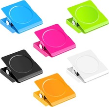 6 Pack Magnetic Clips Heavy Duty, Colorful Magnet Clips for Fridge, Refrigera...