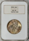1939-P Walking Liberty Half Dollar NGC MS65 Old Fatty Holder Gen 4! #4FPY
