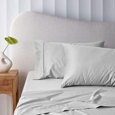 NNEDSZ 400TC Grey Bamboo Cotton Mega / Super Sheet Set 50cm Wall Queen