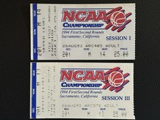 1994 NCAA MENS BASKETBALL TOURNAMENT TICKET STUB LOT SACRAMENTO 1ST & 2ND ROUNDS