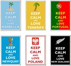 Various Keep Calm Places 96 x 67mm - Jumbo Fridge Magnet - Souvenir Present Gift