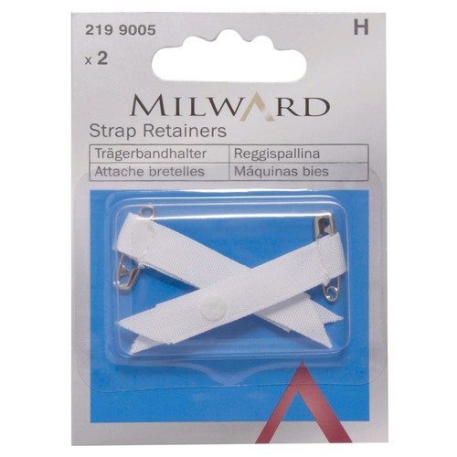 Milward Bra Strap Retainers with or without safety pin Black White or Nude - Picture 2 of 6