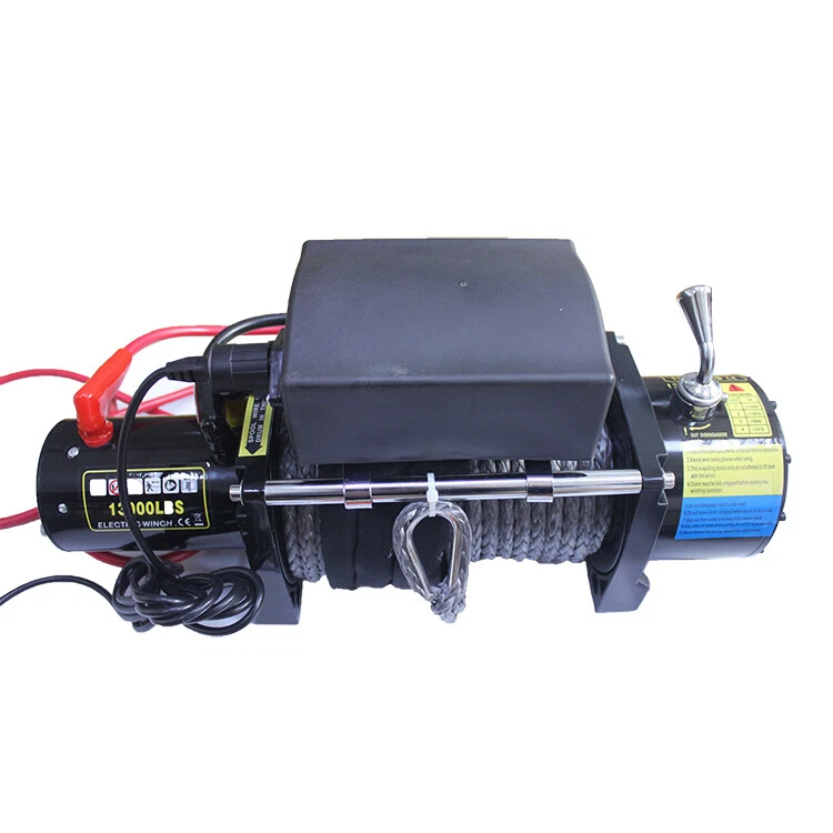 Elektrische Seilwinde 13000 lbs 5900 kg 12 Volt mit Kunststoffseil grau 26 Meter - Bild 4 von 4