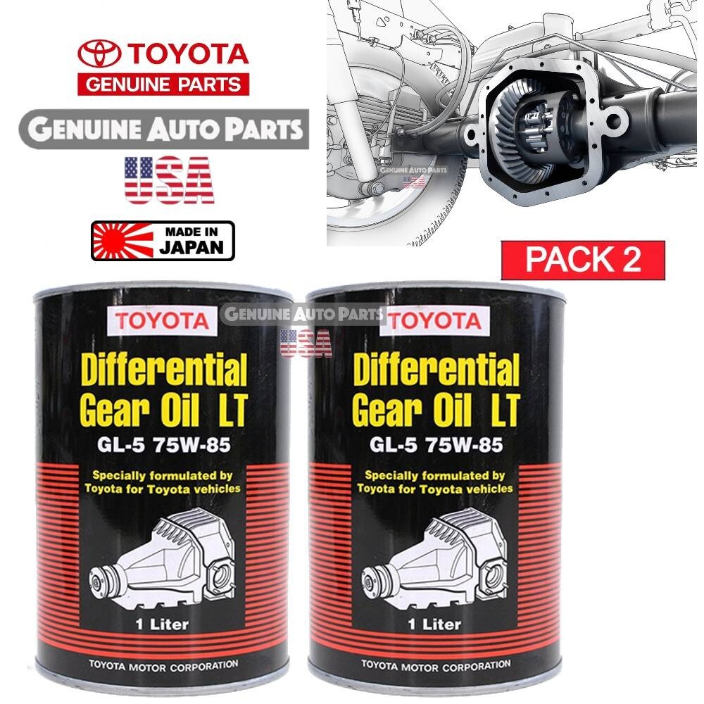 PACK 2 GENUINE TOYOTA DIFFERENTIAL GEAR Oil Fully Synthetic LT GL5