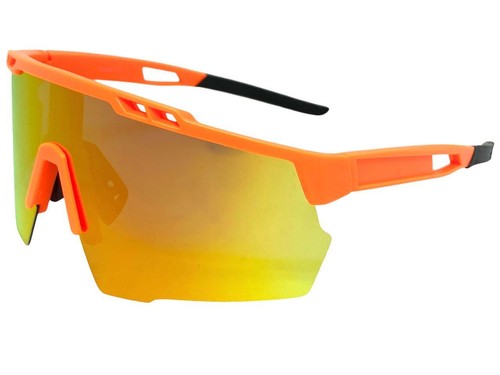 GAFAS DE SOL POLARIZADAS ENVOLVENTES DEPORTIVAS DE GRAN TAMAÑO para ciclismo pesca marco naranja - Imagen 4 de 6