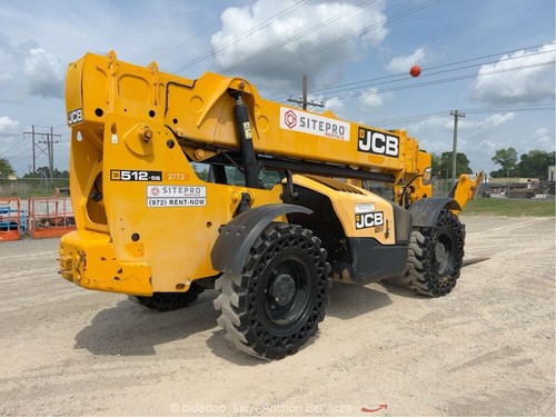 2017 JCB 512-56 56' 12000 lbs Telescopic Reach Forklift Cab Telehandler bidadoo - Picture 5 of 12