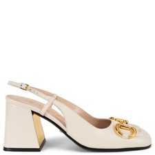 72086 auth GUCCI Mystic white leather 2021 BABY Slingbacks Shoes 36