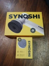 Synoshi Electric Spin Scrubber, Cleaning Brush Plus 2 Cone Shaped Brushes - New
