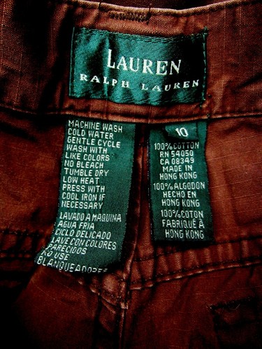 Vintage Lauren Ralph Lauren Baumwolle Jeans Hose Schokobraun 30 1/2 x 30 10 M - Bild 8 von 8