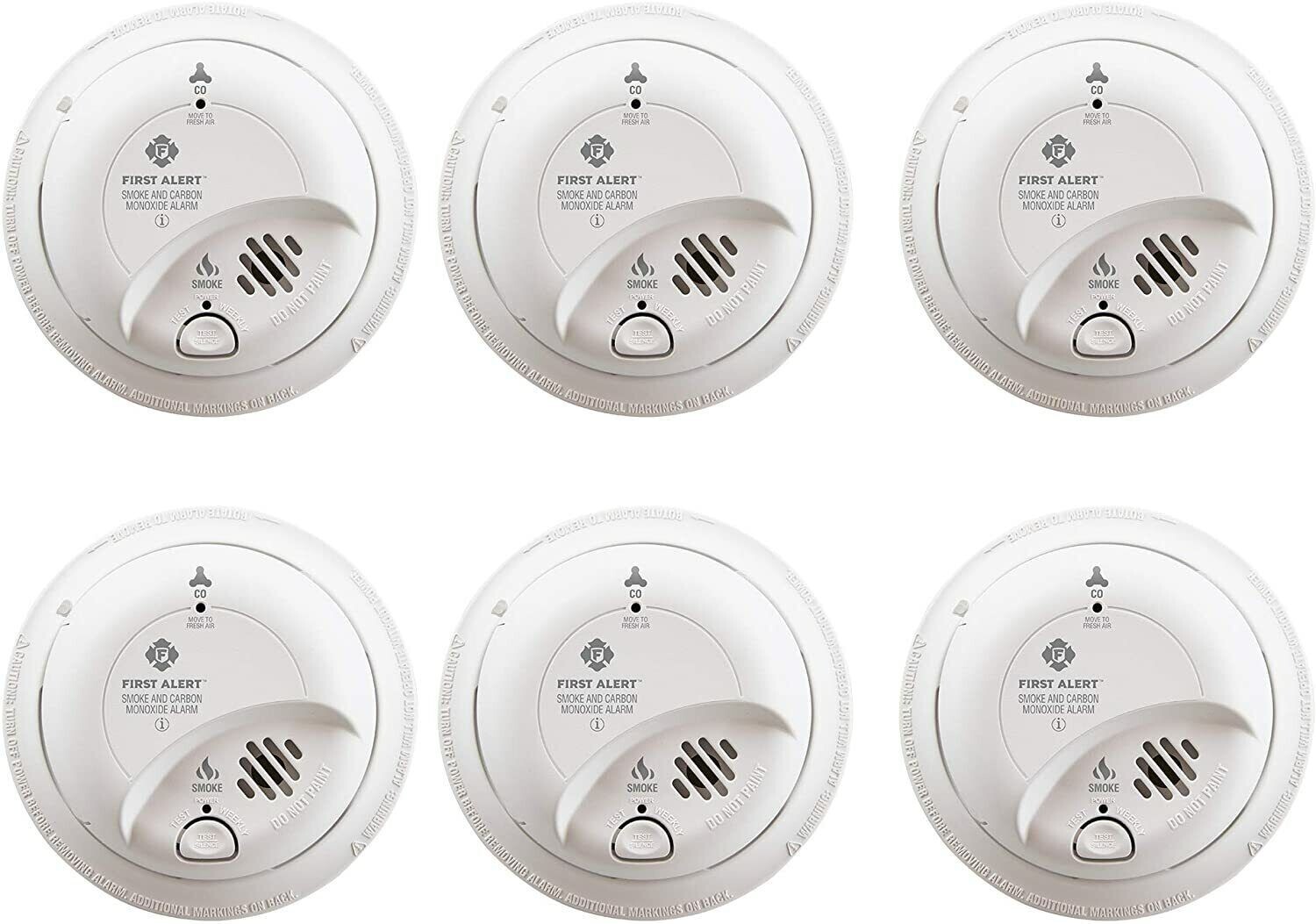First Alert BRK SC9120B 120V AC/DC Carbon Monoxide Smoke Alarm, White