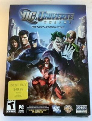 DC Universe Online PC DVD-ROM Video Game 2011 Software role playing superman