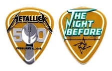 Metallica James Hetfield The Night Before Super Bowl 50 Guitar Pick - 2016 Tour
