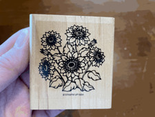 1994 Stampin Up Stamp BUNCH OF SUNFLOWERS Sun Flowers Flower Garden