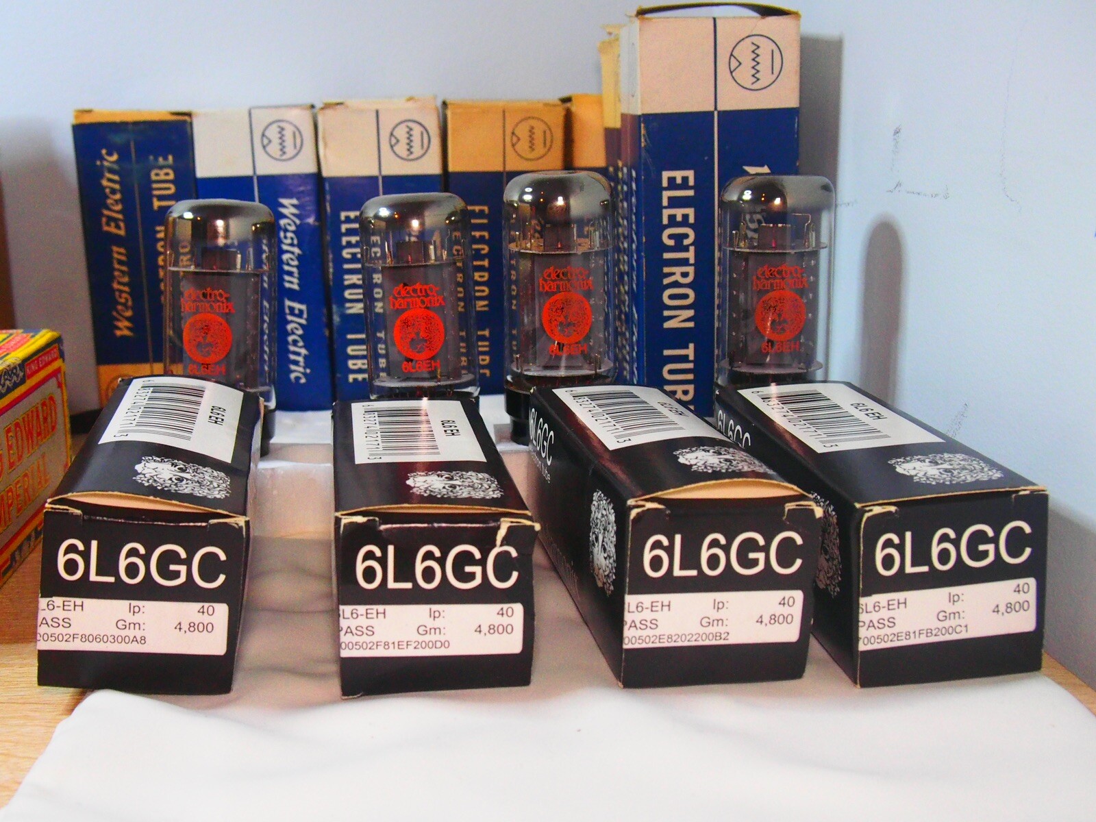 Lot of 10 Tubes: 3x KT-77, 1x 6CA7, 2x GT-EL34LS, 4x 6L6GC(RUSSIA) Test Nos Tv-7