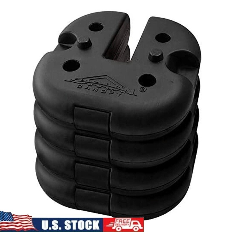 Weight Plates Set Of 4 Durable Rubber Cement Outdoor Stabili