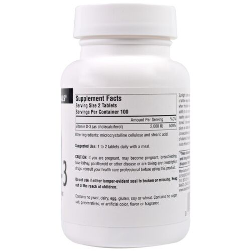 Sonnenschein Vitamin D3 D-3 1000IU 200 Tabletten Calcium Osteoporosis K - Bild 2 von 2