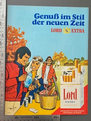 Lord Extra Original Vintage Werbung 1972 Reklame advert Pop Art Patina Papers