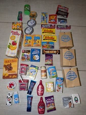 Lot of Pretend Play Kitchen Food 44 Pieces Children's Mini Brands Realistic Set