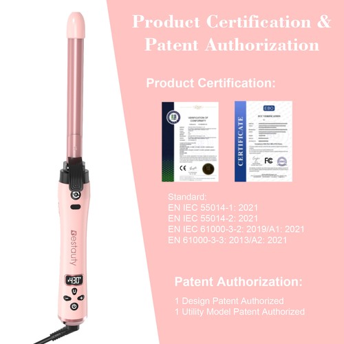 Lockenstab Set 3+1 Curling Iron Multifunktions Austauschbare Keramikbeschichtet - Bild 12 von 12