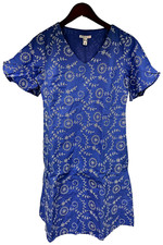 Isaac Mizrahi Live! Cotton Eyelet Swing Dress Blue