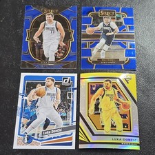 2023-24 Select Luka Doncic Base (2) Donruss Base, Flux Silver Mavericks Qty 4