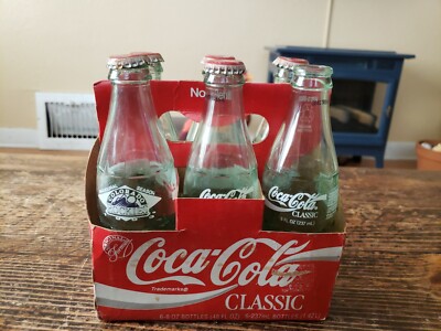Six Pack Vintage Coca-Cola - 1993 Colorado Rockies 8 oz Bottles