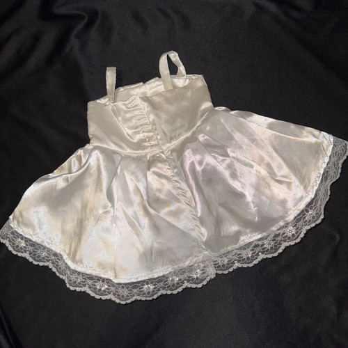 Vestido de novia Build a Bear Workshop BABW blanco satinado y encaje - Imagen 7 de 7