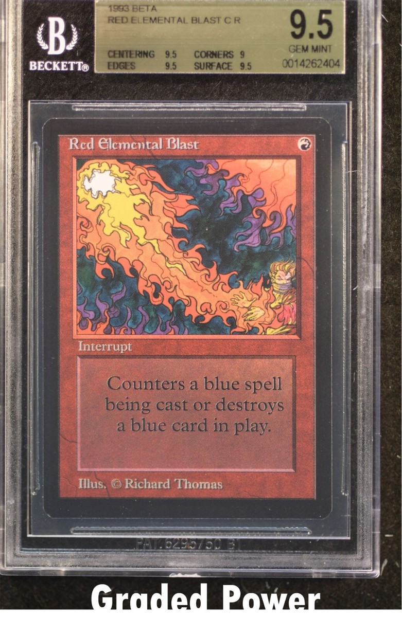 MTG 赤霊破 Red Elemental Blast β ベータ beta Beta Red Elemental Blast BGS 9.5 (2404) Magic MTG | eBay