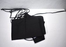 Lot of 5 Daystar Server Aprons 12" Tall Black 3 Pocket Tie Around Accessory