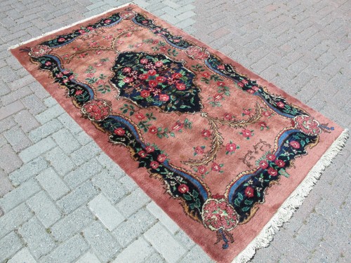 Vintage Oushak Rug 4x7 Floral Design Modern Decor Soft Wool Handmade Carpet - Picture 3 of 22