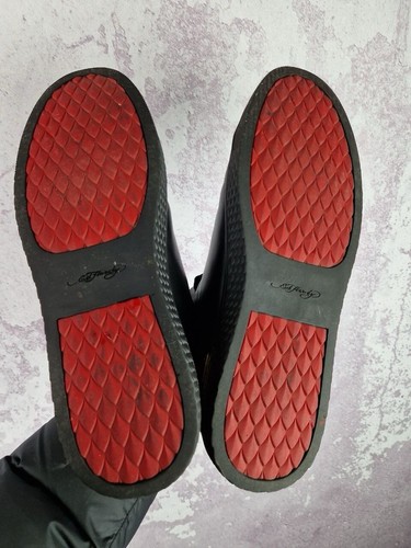 Ed Hardy Shoes Hign Top Leather Vintage Y2K Black Men’s Tiger Logo Size 11 - 第 14/15 張圖片