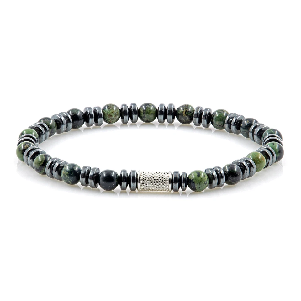 Perlenarmband African Türkis 6mm Perlen Disk F 925 Sterling Silber Bracelet - Bild 2 von 4