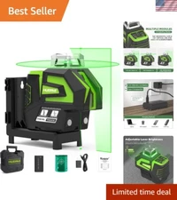 Self-Leveling Green Laser Level Cross Line with 2 Plumb Dots Laser Tool -360 ...