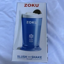 Zoku Slush and Shake Maker Compact Make & Serve Cup w/Freezer Core NEW/Box-Blue