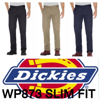 DICKIES MEN/'S WP873 SLIM FIT STRAIGHT LEG WORK PANTS *NEW*