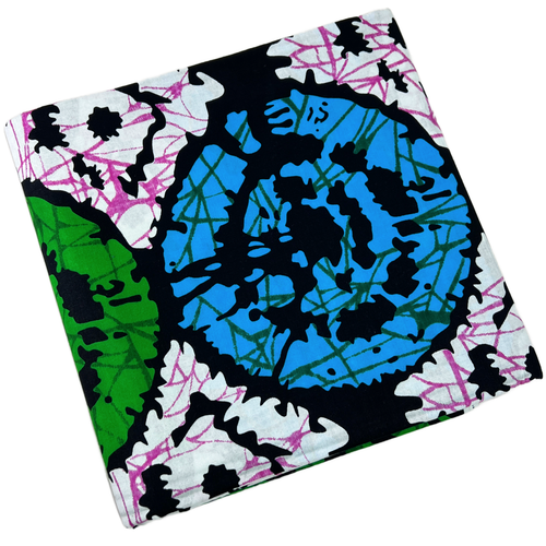 Tela africana estampado en bloques Ankara 6 yardas calidad 100 % algodón material de costura - Imagen 4 de 51