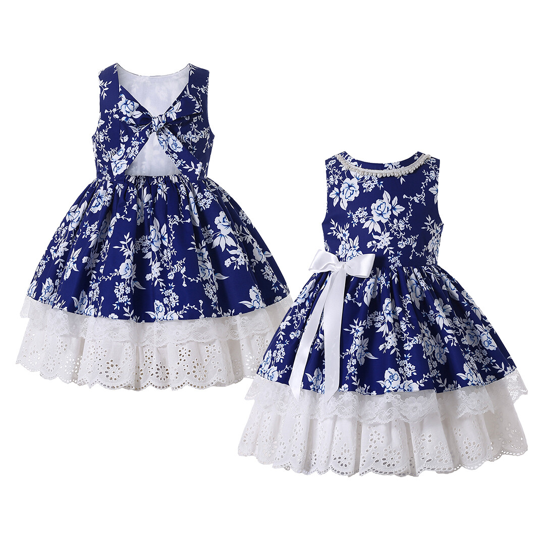 Girls Princess Party Dresses & Beads Flower Girls Spanish Clothes Blue Summer US | eBay Girls Princess Party Dresses & Beads Flower Girls Spanish Clothes Blue Summer US | eBay