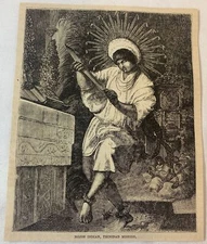 1877 magazine engraving~ MOJOS INDIAN Trinidad Mission