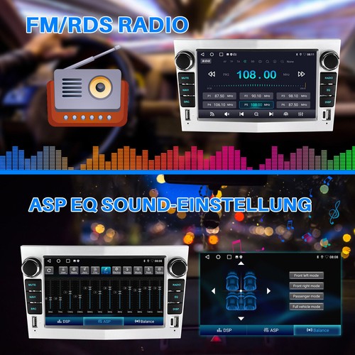Autoradio Für Opel Corsa C/D Zafira B Astra H Android14 Apple Carplay NAVI GPS - Bild 12 von 14