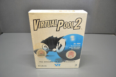 New old stock vintage sealed big box Virtual Pool 2 PC windows
