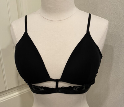ABS by Allen Schwartz Long Line Bralette XL Wireless Black