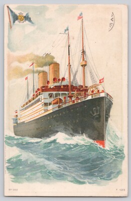 Postcard Hamburg-Amerika Linie, Am Bord des (On Board the) Dampfers
