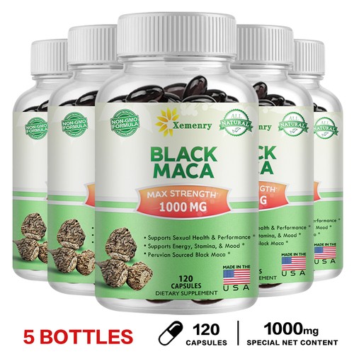 Black Maca 1000mg - Muscle Health, Energy & Endurance, Testosterone Booster - Picture 12 of 12