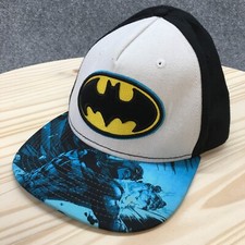 Batman DC Comics Baseball Cap Mens Black White OS Adjustable Embroidered Logo