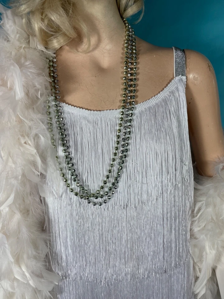 Vestido Flapper años 20 lentejuelas y flecos rugientes años veinte gran Gatsby Foto 2 de 4