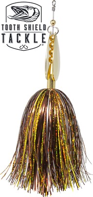 Tooth Shield Tackle 309 Musky Bucktail Muskie Inline Spinner (Gold Sucker)