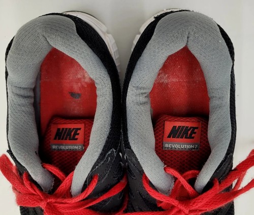 Men's Nike Revolution 2, Sz 11 Black Red w/White NIKE Swoosh Some Wear See Pics - Picture 12 of 13