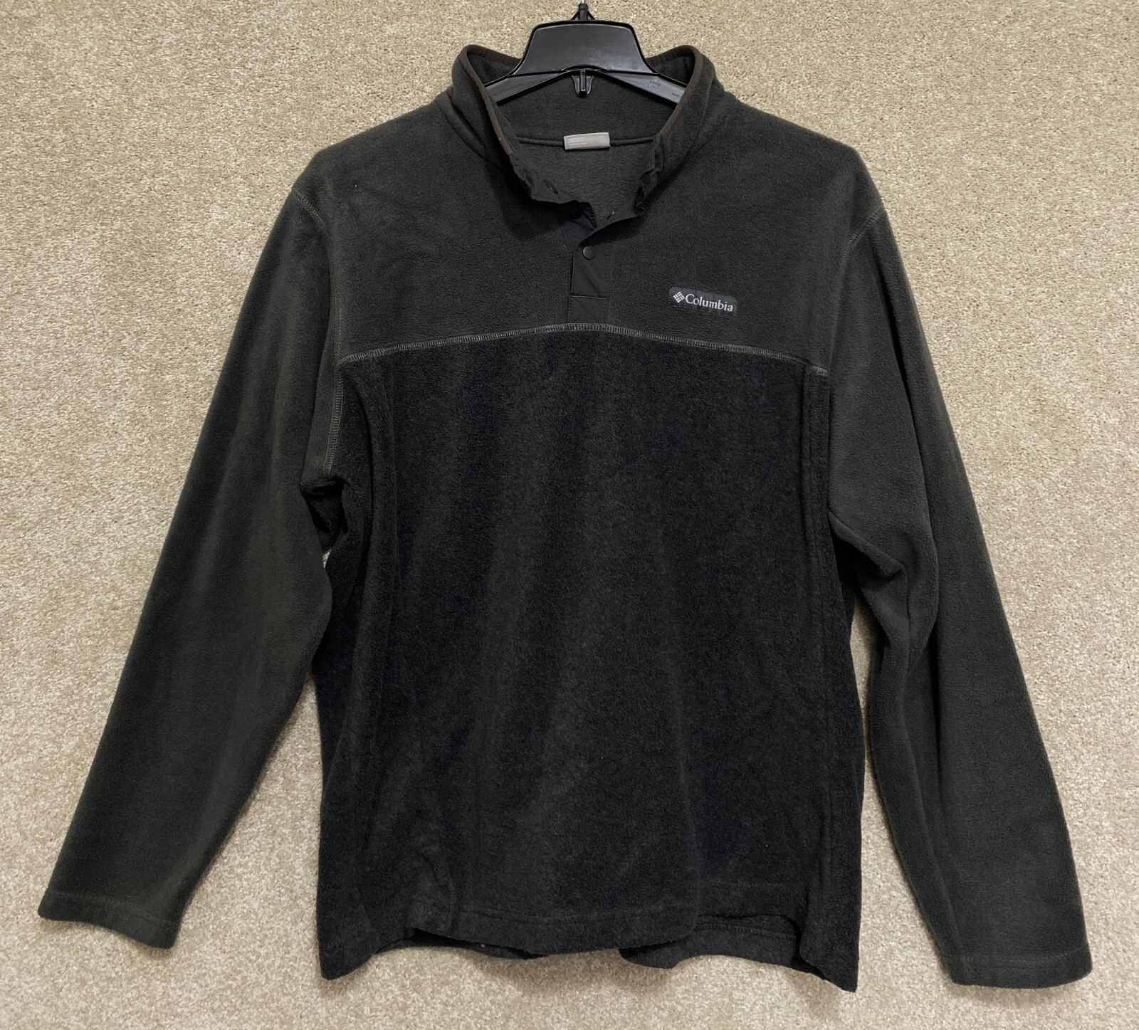 Columbia Men's Gray XL Fleece Snap Jacket for Outdoor Adventures