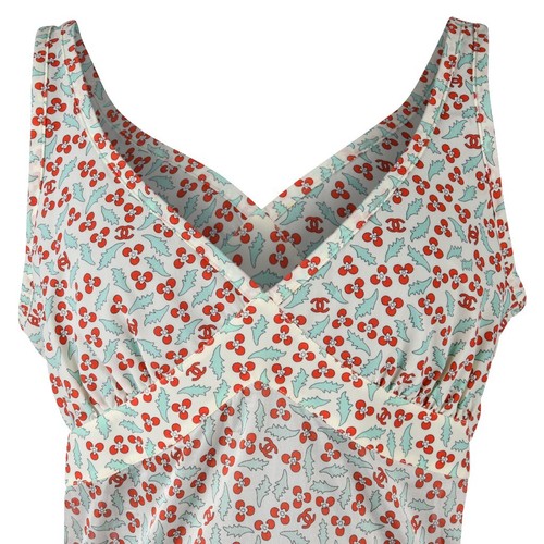 Chanel 04P Top Charming Cherries 40 / 6 Mint - Picture 4 of 8